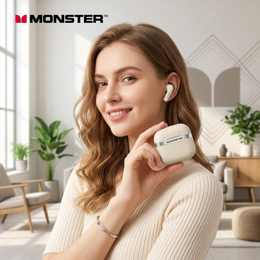 Tai nghe Bluetooth Monster Maxstar MQT66, tai gamming độ trễ thấp - ảnh 5