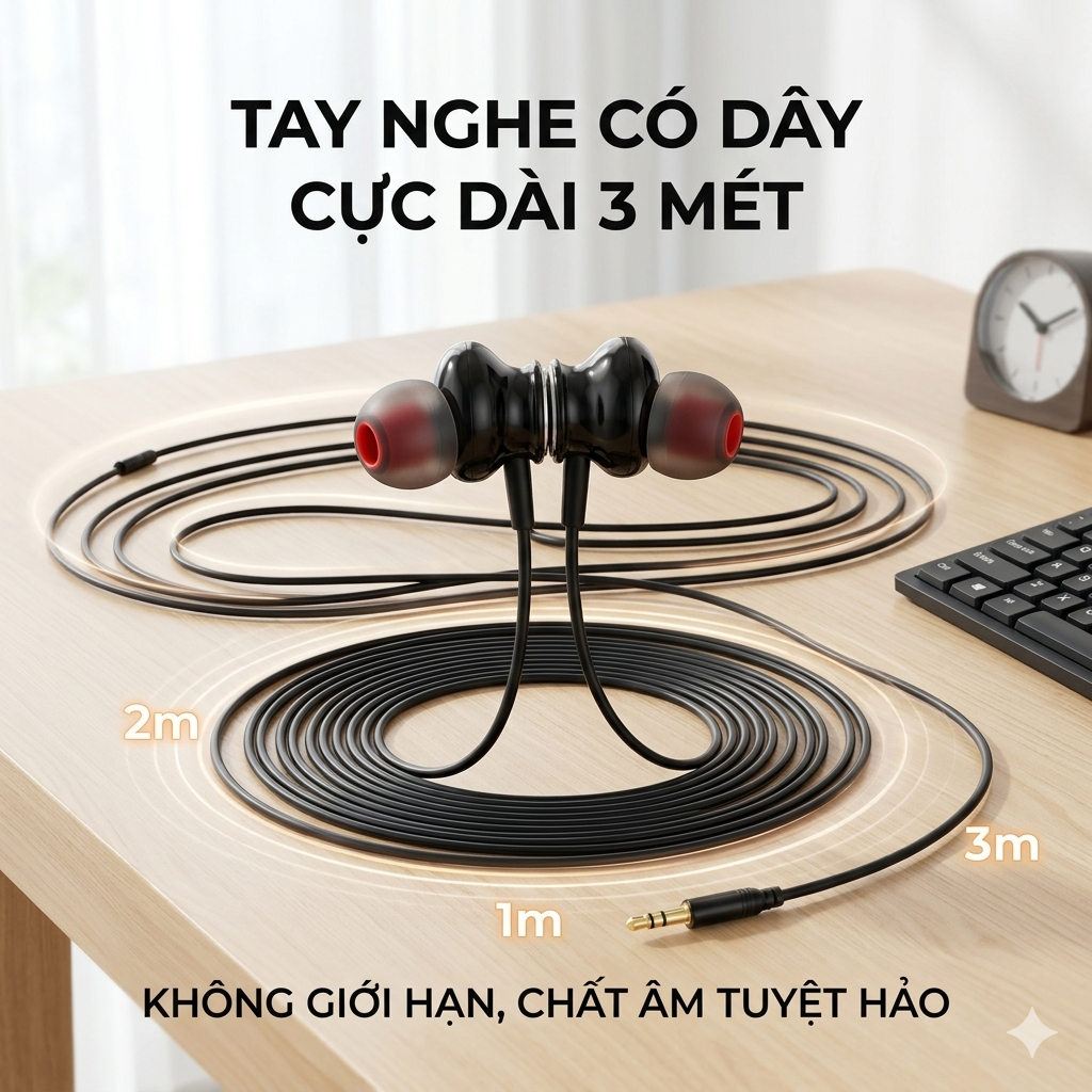 Tai nghe cho PC ( máy tính ) Dài 3 mét - ảnh 1