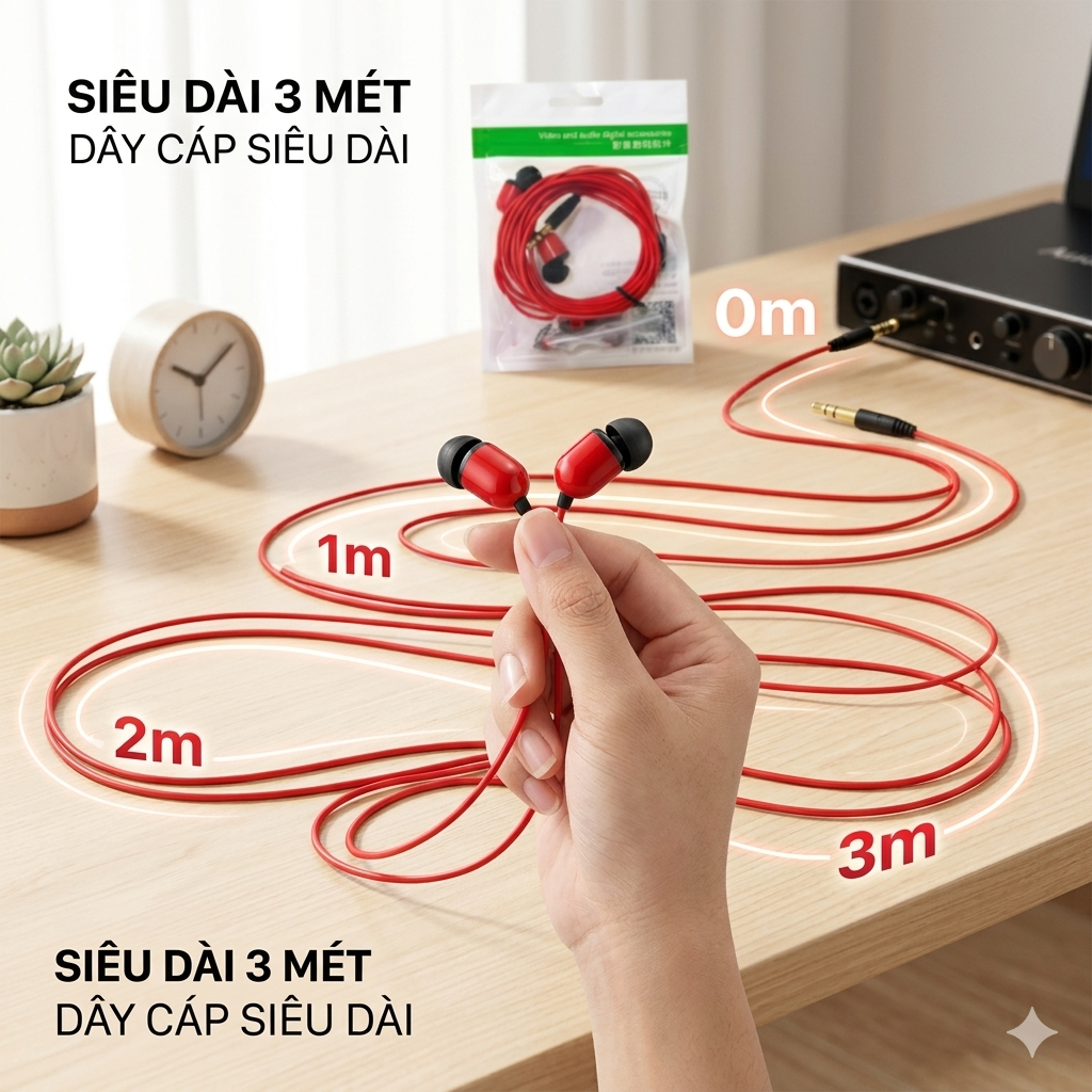 Tai nghe cho PC ( máy tính ) Dài 3 mét - ảnh 2