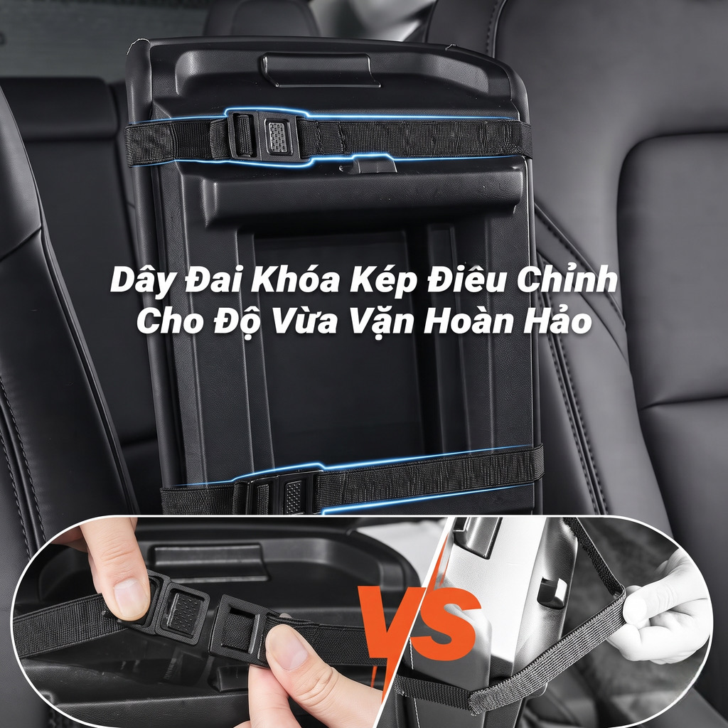 Tấm đệm dành cho bệ tì tay bằng da cao cấp cho xe hơi JOYTUTUS - hàng Amazon Mỹ - ảnh 4