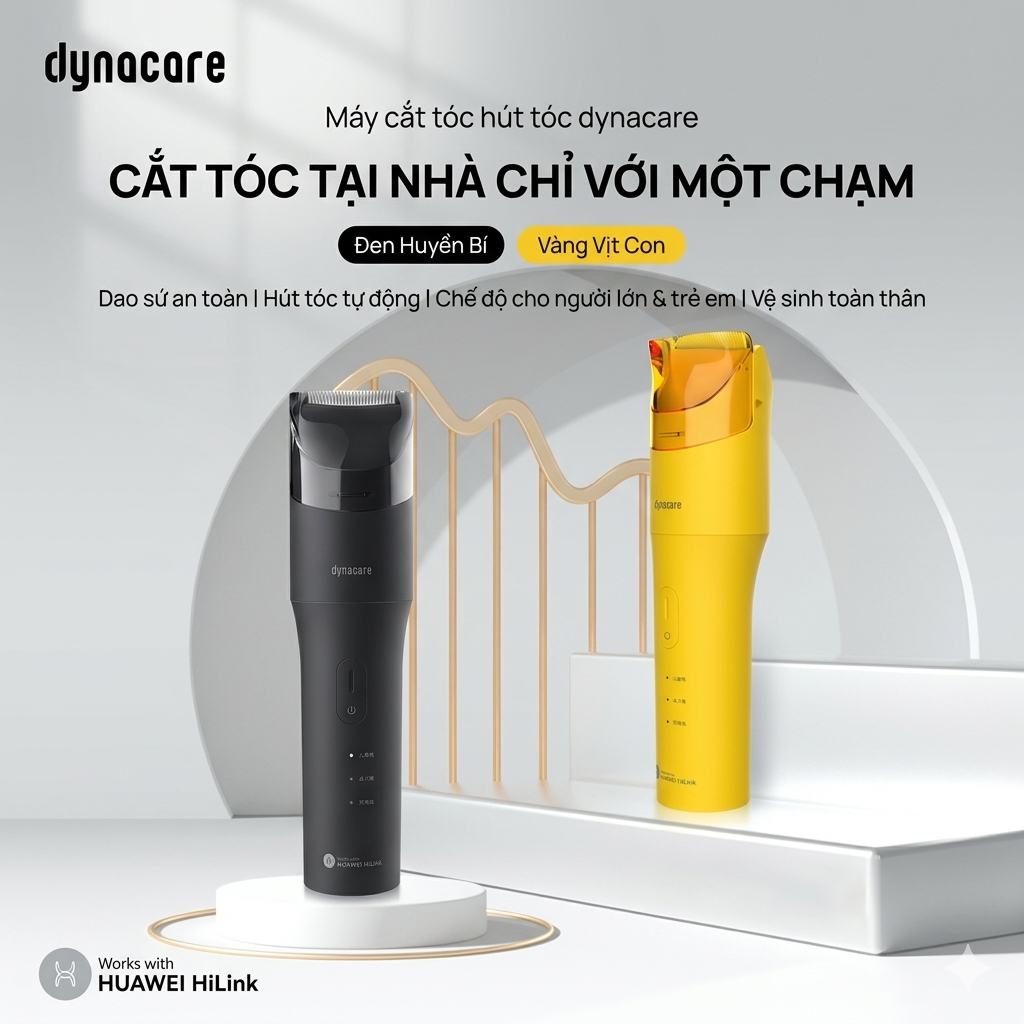 Tông đơ cắt tóc thông minh HUAWEI Dynacare, hút tóc tự động khi cắt - ảnh 2