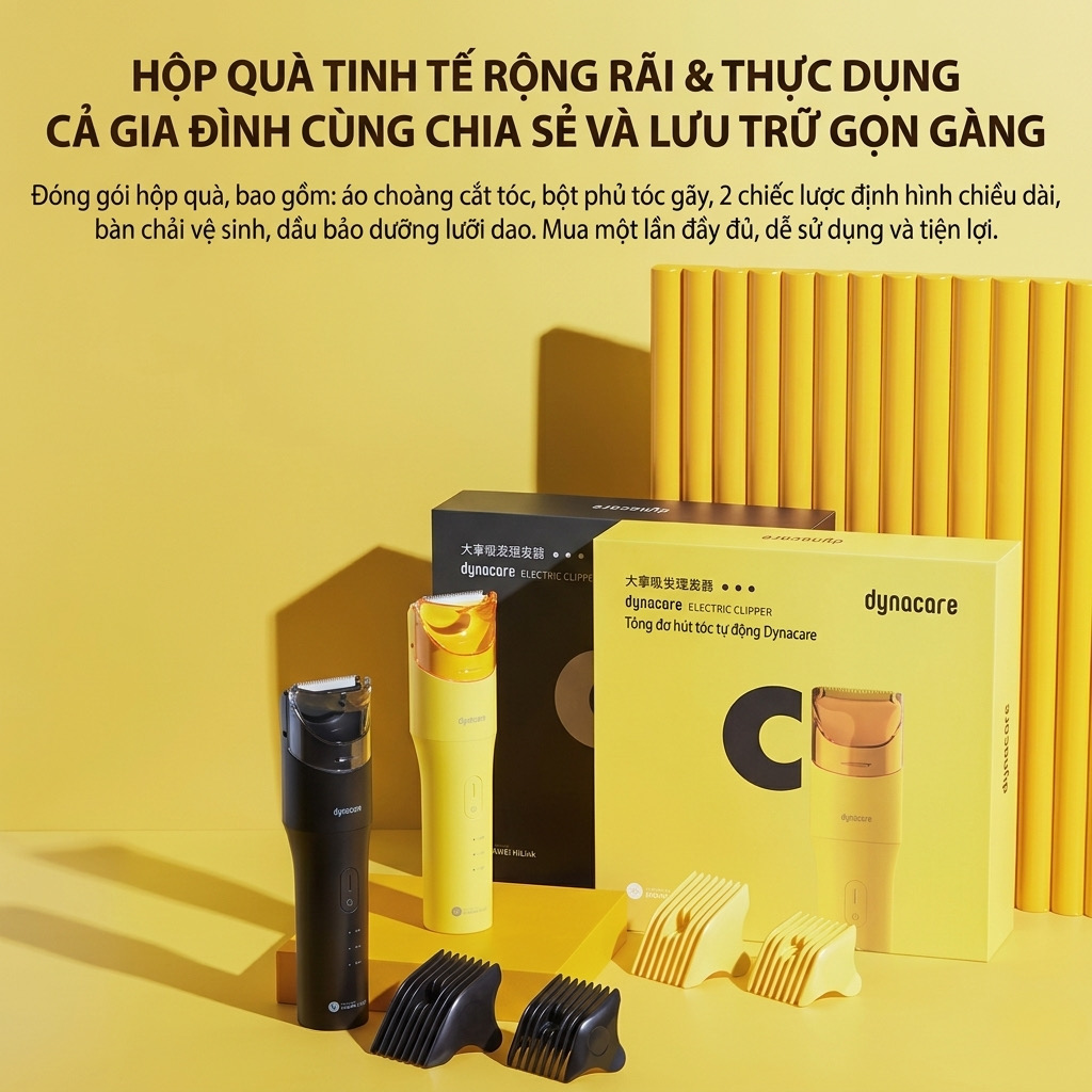Tông đơ cắt tóc thông minh HUAWEI Dynacare, hút tóc tự động khi cắt - ảnh 4