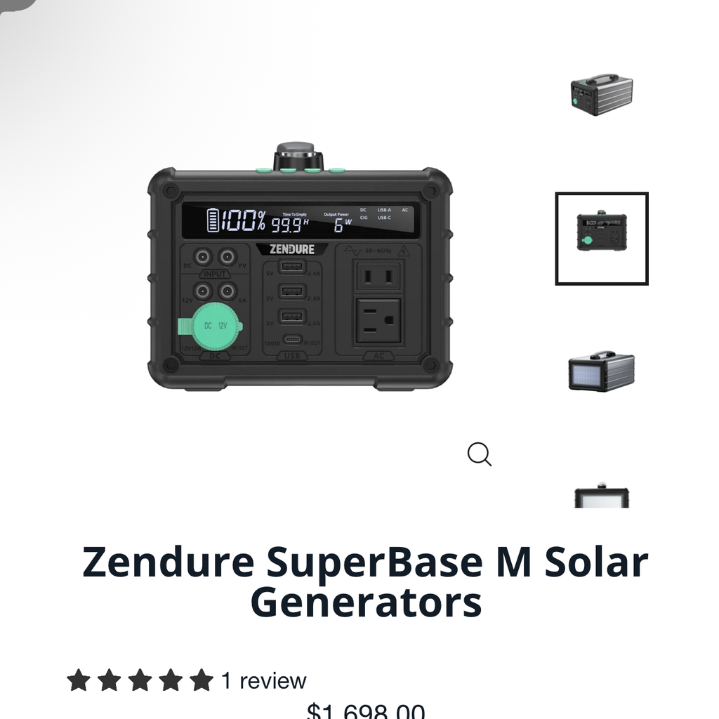 Trạm sạc công suất 1000W hãng ZENDURE SuperBase M - SuperBase ZDSB600M dung lượng 600Wh - ảnh 2