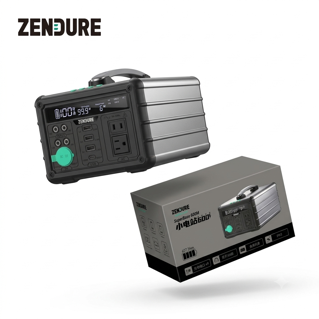 Trạm sạc công suất 1000W hãng ZENDURE SuperBase M - SuperBase ZDSB600M dung lượng 600Wh - ảnh 3
