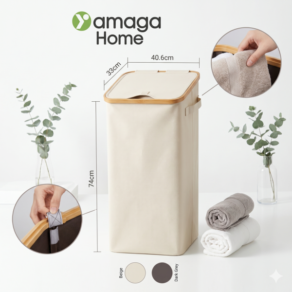Túi đựng đồ giặt YAMAGA HOME (Laundry basket) - 100L ( hàng Amazon Mỹ ) - ảnh 1