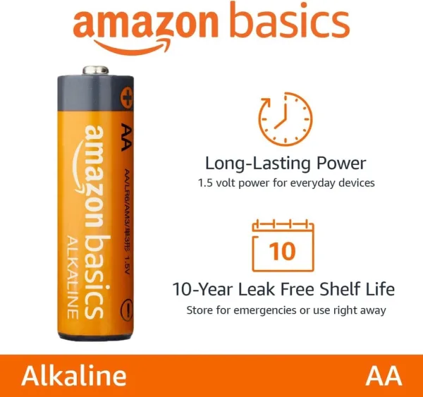 Vỉ 12 viên Pin tiểu AA Alkaline Amazon Basics ( Mỹ ) - ảnh 1