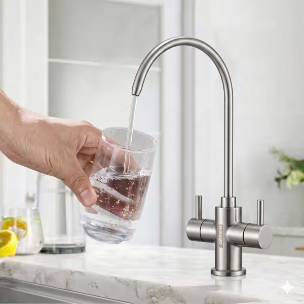 Vòi đôi dành cho Máy lọc nước , chính hãng OPPEIN , dùng được với mọi loại máy lọc nước RO - ảnh 1