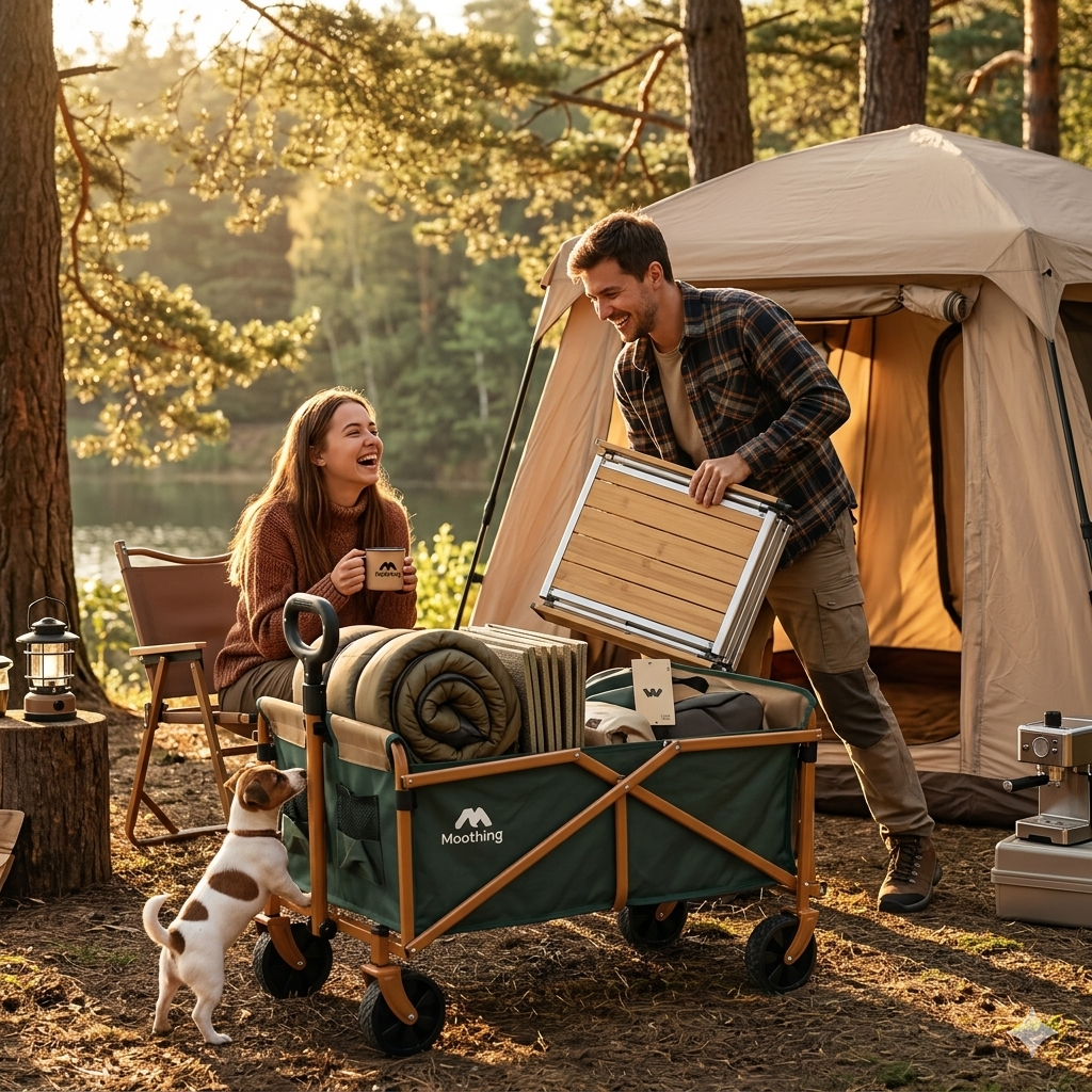 Xe kéo gấp gọn đa năng MOOTHING , kéo hàng, camping, du lịch - ảnh 2